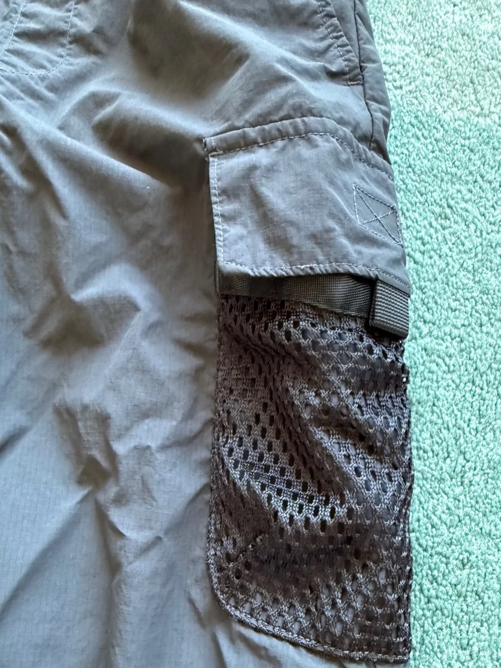 Boys Charcoal Quick-Dry Cargo Shorts with Mesh Pocket | Lightweight Outdoor